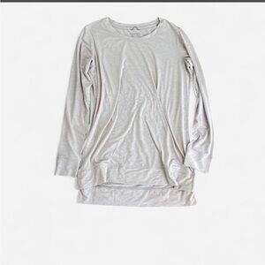 Patagonia Athletic Sport Loose Pink Beige Boyfriend Sweat LongSleeve Top Shirt M